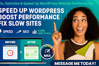 fix, optimize and speed up your slow wordpress website performance fast