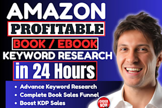 do kdp keyword research for amazon book website with optimized book description