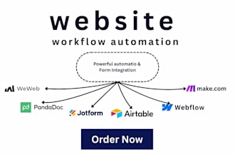 build and automate webflow, weweb with n8n, zapier, zohoflow, typeform, jotform