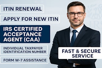 renew or apply for new itin individual taxpayer number as an irs caa