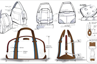 design backpack tech pack, bag tech pack, duffle bag, tote bag, luggages, purse