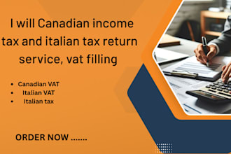 canadian income tax and italian tax return service, vat filling