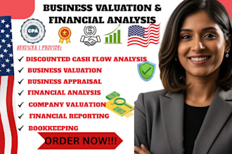 do business valuation, appraisal,fair market valuation dcf  financial analysis