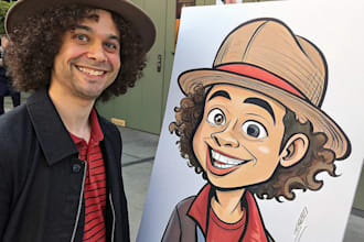 turn your portrait into a unique caricature cartoon