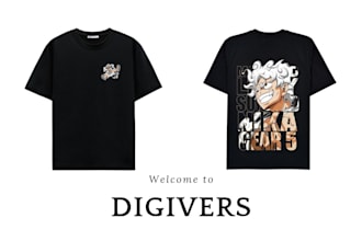 draw anime characters for t shirt and merch