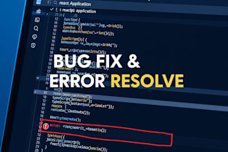 fix bugs and errors in your react nextjs nodejs or typescript app