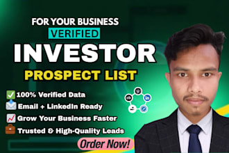 do verified angel and vc investor prospect list with email and linkedin leads