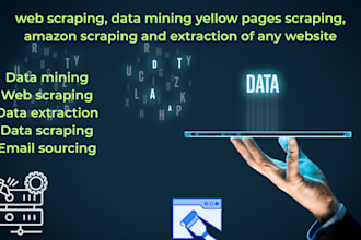 do any web scraping, web scraper, yellow pages scraping, amazon scraping