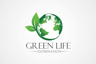 make eco friendly, green, natural, organic brand  logo