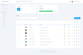 develop, customize, and fix bugs in laravel nova application