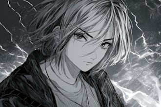 make custom anime or manga artwork for you