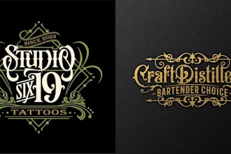 design your calligraphy in blackletter old english logo