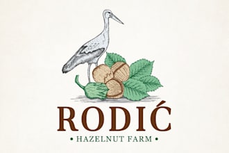 design a retro vintage custom logo for agriculture and nut farms