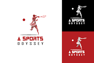 design a modern creative tennis sports team logo