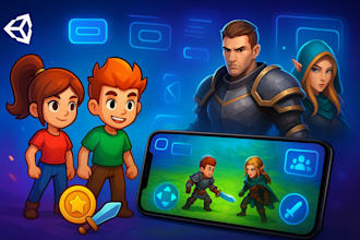 unity 2d 3d character mobile game development game asset ui online multiplayer