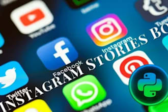 develop custom bot, python bot instagram api bot, youtube api bot tiktok bot