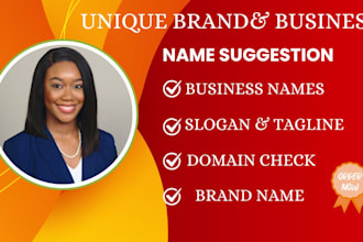 brainstorm unique business name ideas with domain availability