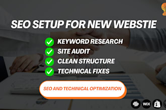 complete setup for new website with on page and technical SEO with lsi content