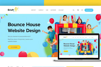wordpress bounce house website glamping party rental website inflatable website
