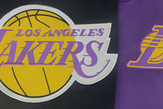 do embroidery team and sports logo in shield style