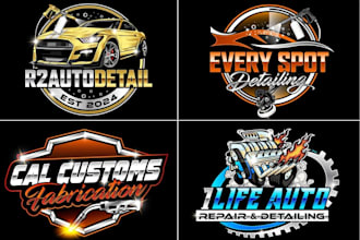 design amazing racing  automotive auto detailing logo