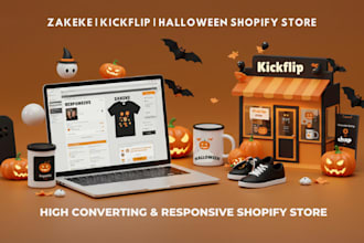 setup zakeke kickflip 2d 3d product customization and halloween shopify store