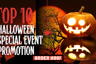 create and promote your halloween event to attract up to 10,000 attendees