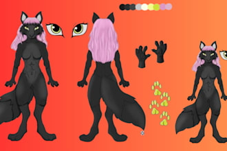 draw nsfw furry art fursona design oc reference sheet sfw anthro art fursuit