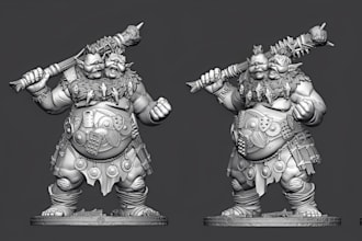 sculpt 3d action figure miniature 3d toy model warhammer 40k 3d bjd model zbursh