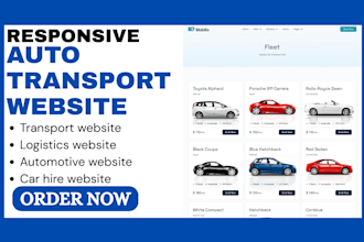 design auto transport trucking logistics car booking automotive website