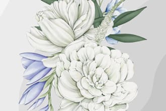 create elegant printable floral wall art for home decor