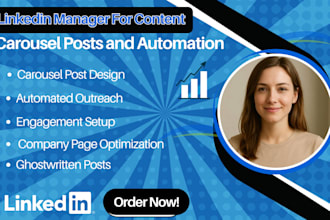 be your linkedin manager for content, carousel posts, and automation