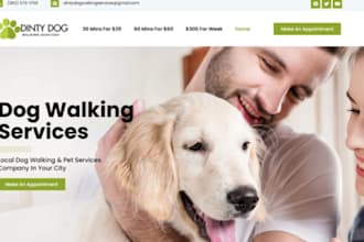 design squarespace dog walking website dog puppy website pet sitting website