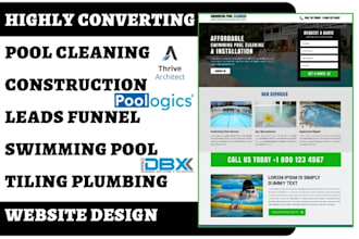 generate pool cleaning leads swimming pool construction tiling plumbing website