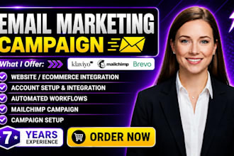 setup klaviyo, brevo, mailchimp, mailerlite, mailjet, zoho campaigns and pardot