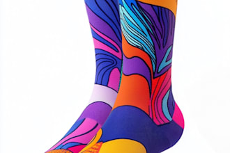 make a custom and pattern socks design