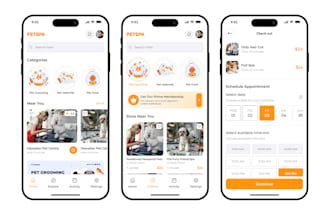 develop pet care app, ebook reader app, handyman app, nfc payment app, vpn app