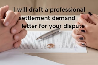 draft a professional settlement demand letter for your dispute