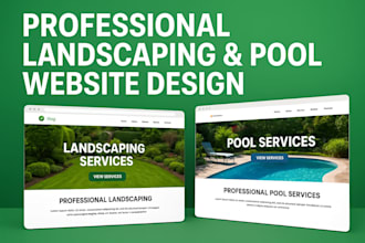build professional wordpress website landscaping lawn gardenin care pool service