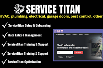 setup service titan and onboarding, service titan email template automation