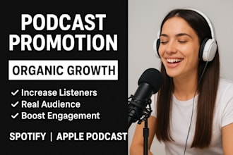 do organic podcast promotion to increase listeners and real audience