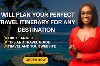 design travel planner website template for your bookings