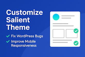 customize salient theme, fix wordpress bugs and improve mobile responsiveness