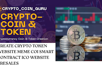 create crypto token website meme coin smart contract ico website presales