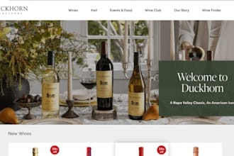 design 7 figure wine website liquor store beverages store tea wine shopify store