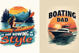 create amazing t shirt water boat jet ski logo