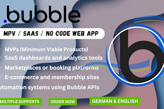 build and design your bubble io app in german or english