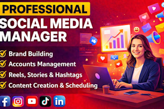 be your social media marketing manager, content creator and virtual assistance