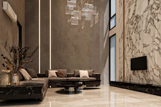 do 3d interior design for kitchen, bathroom, dining, bedroom, living room