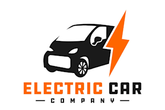 create a unique technology electric  car company logo